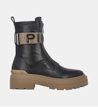 Bottes à plateforme avec logo pinko - Pinko - Limousine noire