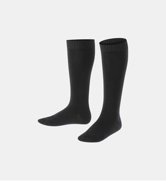 Mi-Bas Comfort Wool Laine Vierge - Falke - Noir