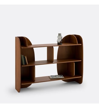Bibliothèque basse plaqué noyer - La Redoute Interieurs - Noyer