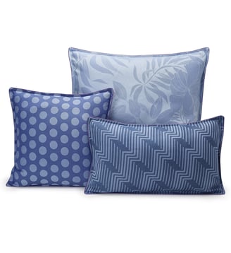 Housse de coussin Nature urbaine - Le Jacquard Francais - Bleu vif