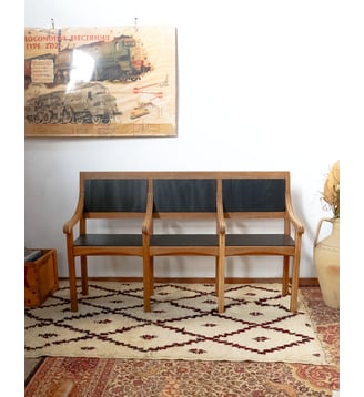 Banc en bois Antoine N°331- Produit chiné - Debongout - Bois foncé
