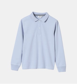 Polo  en coton biologique - Cyrillus - Bleu clair uni