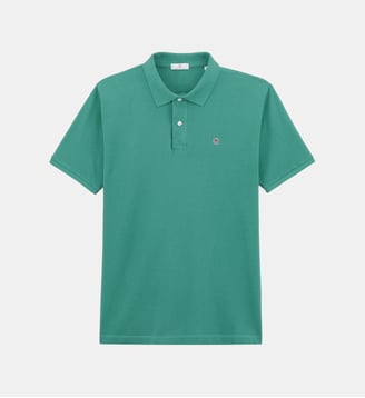 Polo droits Lucas en coton piqué - Serge Blanco - Vert gazon
