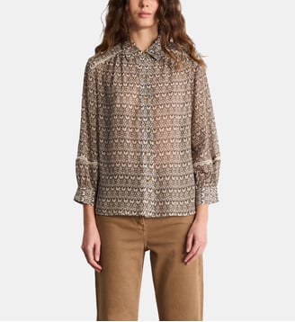 Chemise en mousseline imprimée - CLARINE - Pablo - Naturel