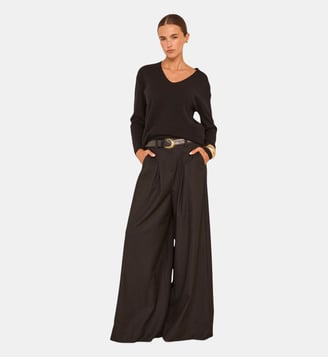 Pantalon Large Taille Haute Luce - Maison 123 - Noir