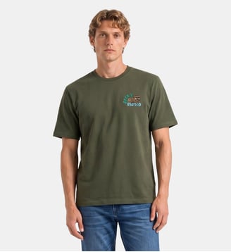 T-shirt manches courtes col rond Thor brodé Funky Animals Serge Blanco