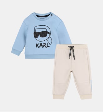 Ensemble sweat et pantalon - Karl Lagerfeld Kids - Ciel sable