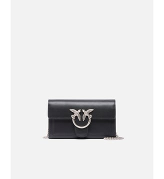 Portefeuille love bag simply - Pinko - Noir argent vieilli