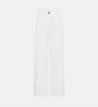 Jean droit et large - AELINA - Gerard Darel - Blanc