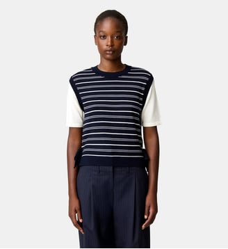 Pull maille rayé cœur Claudie Pierlot