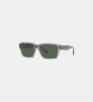 Lunettes de soleil Rectangulaire EA4186 - Emporio Armani - Vert transparent brillant