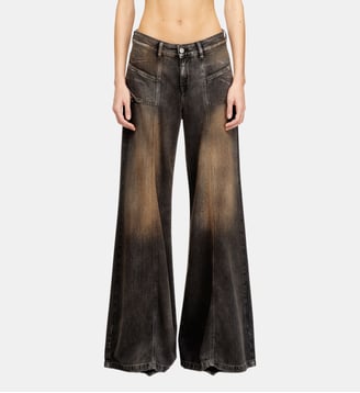 Flare Jeans Low Waist D-Akii - Diesel - Noir et gris foncé