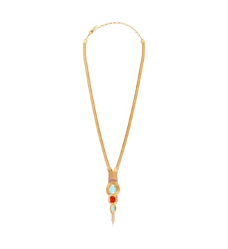 Collier mi - Soleil - Satellite - Bleu turquoise