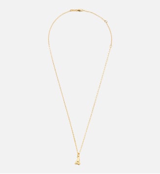 Collier Martelé Doré Pendentif "4" unisexe en Laiton - AMI Paris - Or