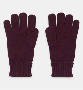 Gants jersey de laine - Lacoste - Marron