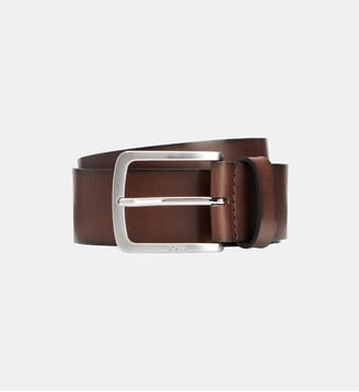 Ceinture modèle Jor cuir italien - BOSS - Marron foncé