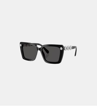 Lunettes de soleil Carré SK6032 - Swarovski - Noir