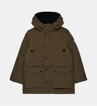 Veste rembourrée longue avec poches devant - Diesel Kids - Olive poussiéreuse