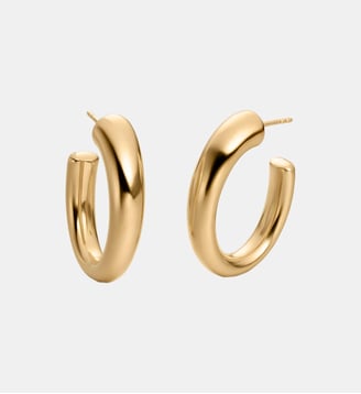 Grandes boucles d’oreilles à cerceaux massifs en argent 925 - Aristocrazy - Or