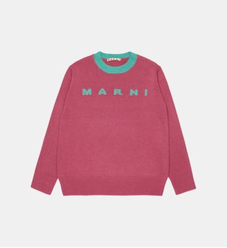 Sweat-shirt col rond avec logo - Marni - Orchidée rose