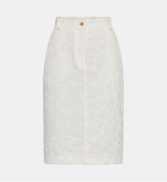 Jupe droite en jacquard - JALILA - Gerard Darel - Blanc