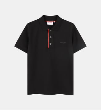 Polo manches courtes - Hugo Kids - Black