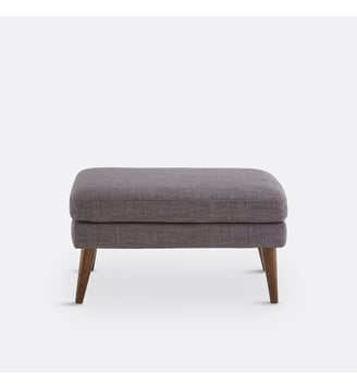 Pouf polyester - La Redoute Interieurs - Gris anthracite