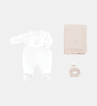 Coffret - Naissance Hochet - Tartine Et Chocolat - Blanc