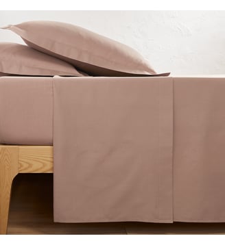 Drap plat uni en polycoton La Redoute Interieurs