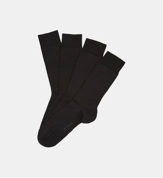 Pack 2 chaussettes en fil d'écosse - Noir - Arthur - Noir