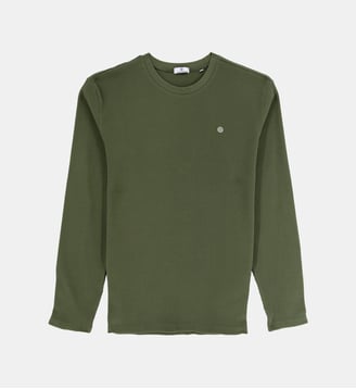T-shirt manches longues Telo en coton gaufré - Serge Blanco - Kaki