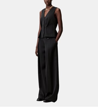 Pantalon large laine mélangée Claudie Pierlot
