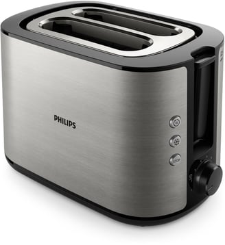 Grille-pain HD2650/90 Toaster Métal, 2 fentes, 950W - Philips - Gris