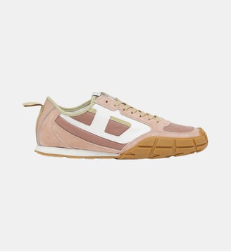 S-Pagodha-Baskets en cuir, suède et tissu indéchirable - Diesel - Rose et blanc