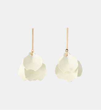 Boucles d'oreilles pendantes pétales ivoires - Balaboosté - Blanc