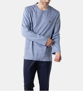 Pyjama long Fait en France - Eminence - Bleu marine