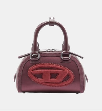 1DR Dome - Petit sac bandoulière en satin et suède - Diesel - Bordeaux