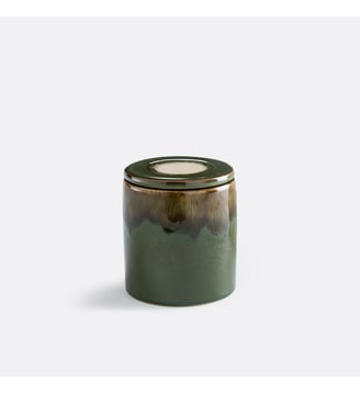 Boîte de rangement en céramique, hauteur 12 cm - La Redoute Interieurs - Vert