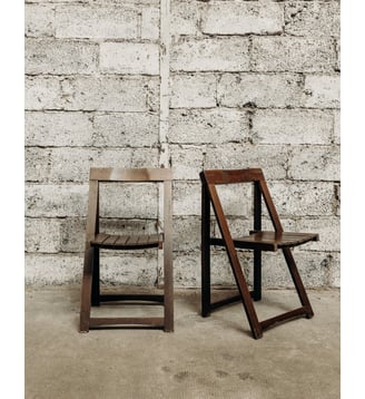 Paire de chaises pliantes Alma N°262- Produit chiné - Debongout - Bois