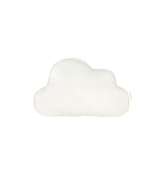 Coussin nuage L1N0 en lin français lavé - Nobodinoz - Écru