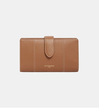 Grand portefeuille Marguerite en cuir grainé - Le Tanneur - Marron tan