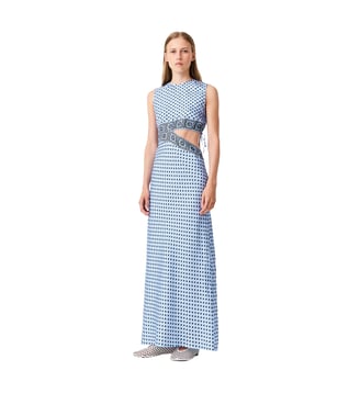 Robe imprimée avec découpe - Maje - Bleu clair loungewear