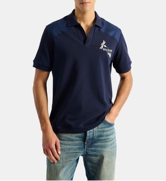 Polo Balmain Insect brodé - Balmain - Bleu