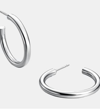 Boucles d’oreilles à cerceau moyen en argent 925 - Aristocrazy - Argenté