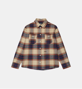 Chemise à carreaux avec logo - Dsquared2 - Gris moyen