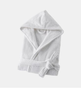 Peignoir capuche adulte coton bio 450 g/m2 - La Redoute Interieurs - Blanc
