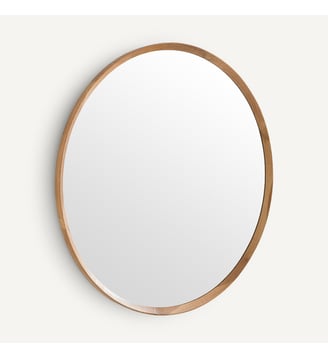 Miroir rond chêne massif, diamètre 100 cm AM.PM