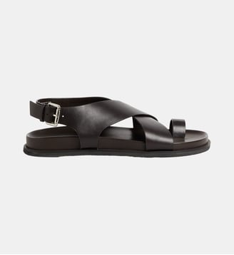 Sandales oscar en cuir - Agnès b. - Marron congo