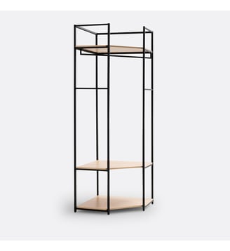 Module de dressing d'angle - La Redoute Interieurs - Noir et bois