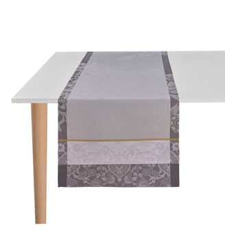 Chemin de table Voyage iconique - Le Jacquard Francais - Gris zinc